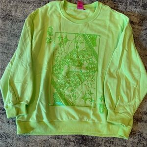 QOS Neon Green Sweatshirt
